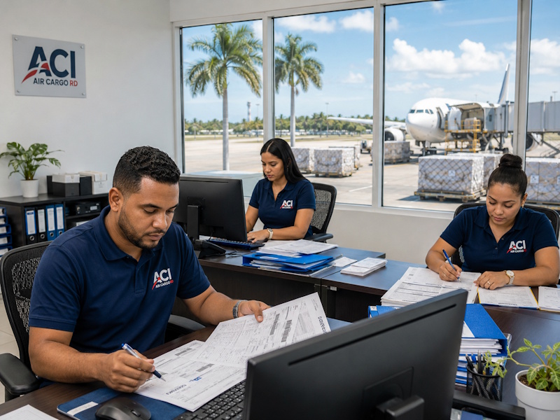 Oficina de ACI RD con vista a la plataforma de Punta Cana
